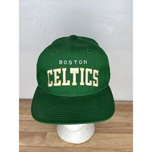 STARTER Vintage 90s Boston Celtics Wool Snapback Hat - Green